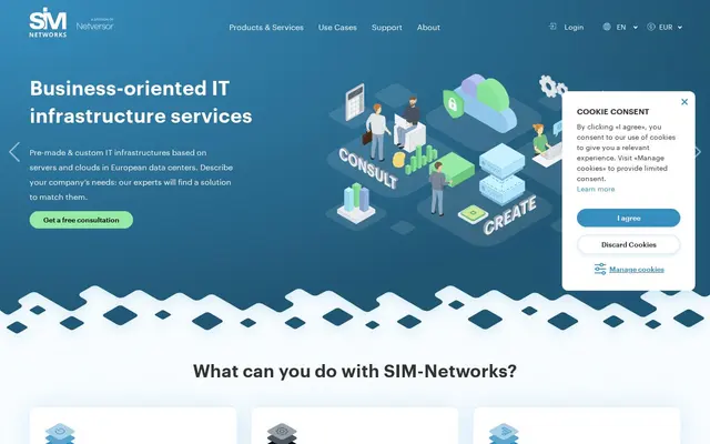 Скриншот сайта sim-networks.com