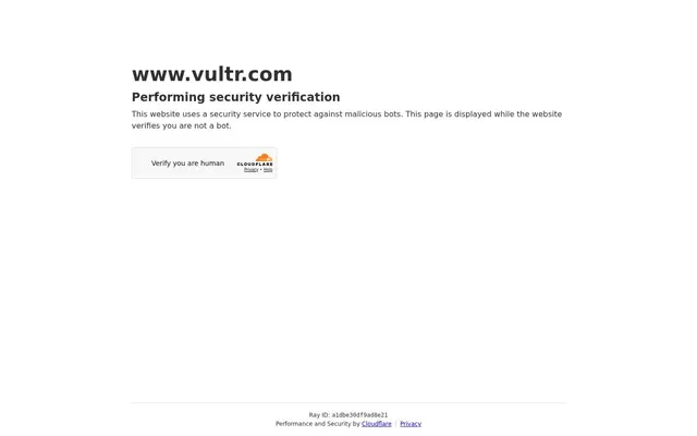 Скриншот сайта vultr.com