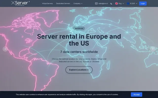 Скриншот сайта xserver.cloud