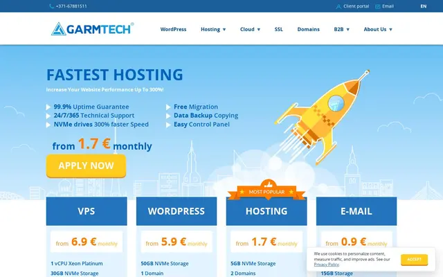 Скриншот сайта garmtech.com