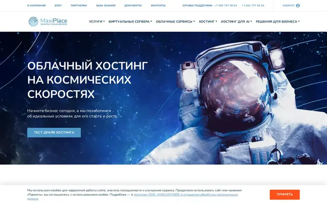Скриншот сайта maxiplace.ru